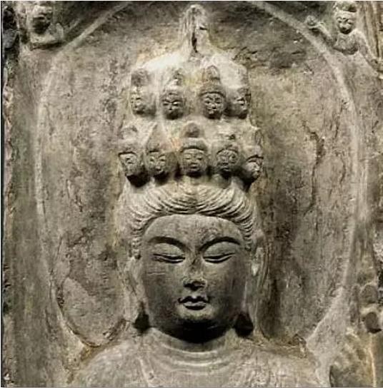 七世紀(jì)唐代石雕：十一面觀音菩薩立像欣賞