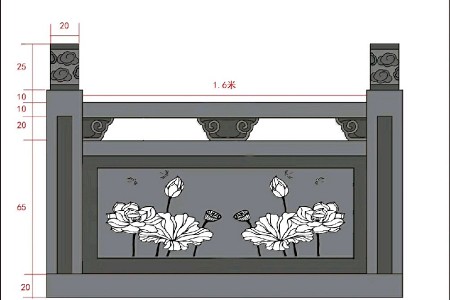 芝麻灰石欄桿