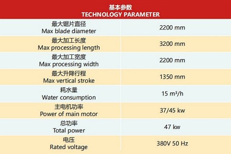 龍門大切機 技術參數