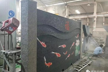 水幕墻透光屏風(fēng)款