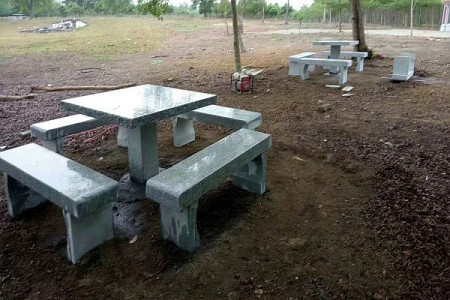 公園石桌配凳-方款