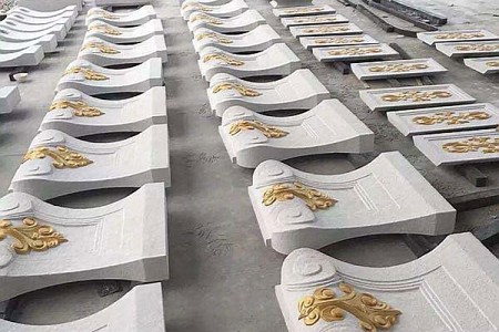 珍珠白外墻石材珍珠白異形加工雕刻浮雕白色花崗巖定制