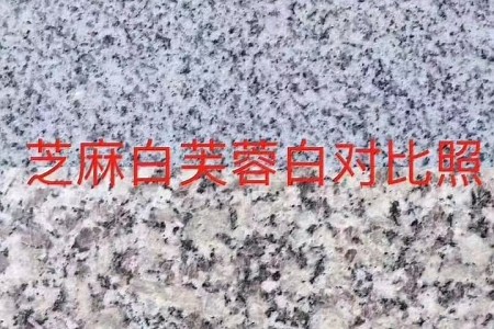 芝麻白芙蓉白對比照