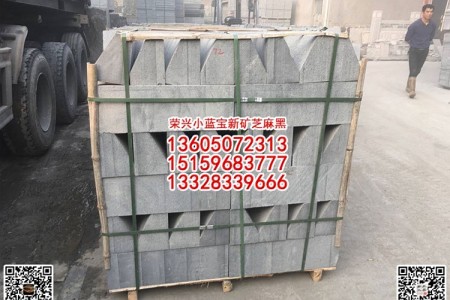 寧德小藍寶花崗巖路緣石新礦芝麻黑石材倒角路沿石