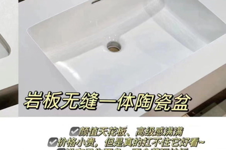巖板無縫一體陶瓷盆
