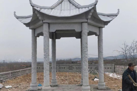 單層石涼亭