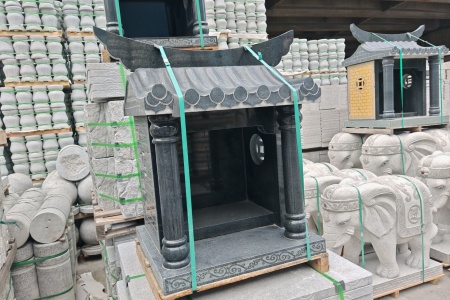 芝麻黑花崗巖石雕佛龕神龕土地公廟