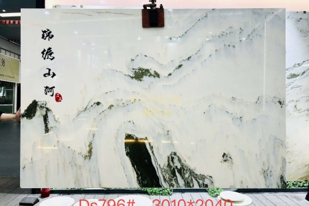 天然山水畫背景墻