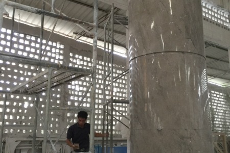大理石圓柱羅馬柱弧形板雙弧板南斯拉夫白爵士白雅士白水晶白酒店大堂別墅整石外墻