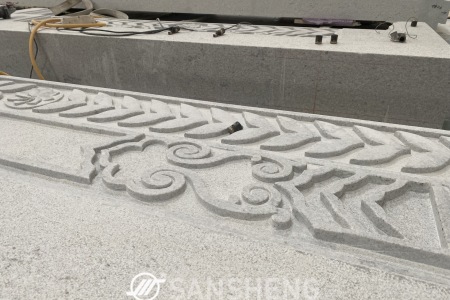 美國白金 整石傳承別墅定制4米整石方柱圓柱