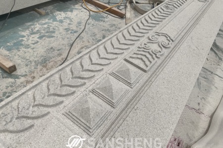 美國白金 整石傳承別墅定制4米整石方柱圓柱