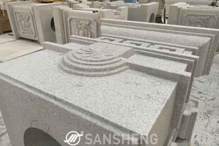 美國白金 整石傳承別墅定制4米整石方柱圓柱