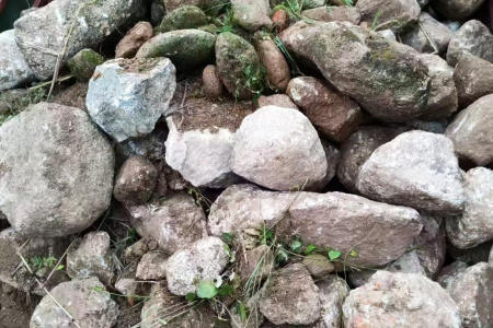 野山青苔石