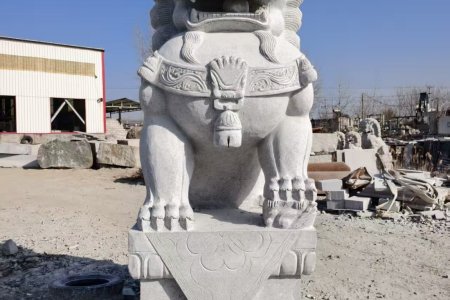 青石花崗巖石獅子雕刻加工支持定制??:13963761592