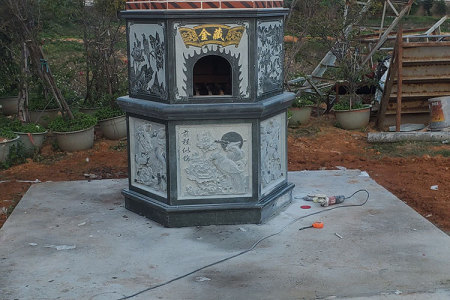 輝綠巖寺廟古建石材異形加工定制