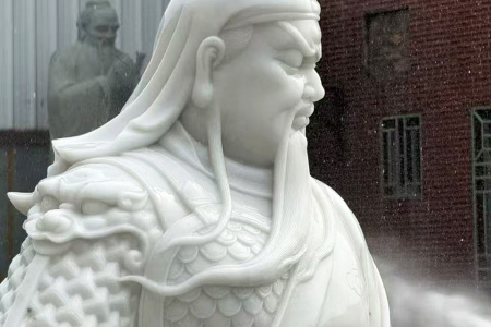 漢白玉關公雕刻