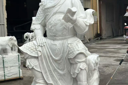 漢白玉關公雕刻
