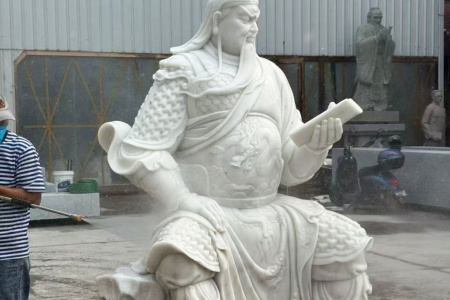 漢白玉關公雕刻