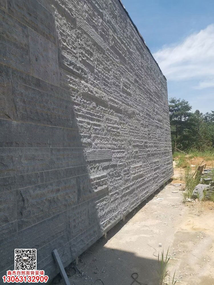 芝麻黑背景墻芝麻黑自然面G654自然面背景墻文化石