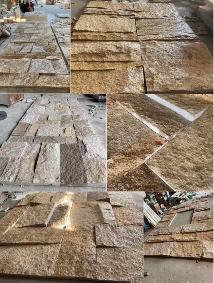 黃銹石石皮壘墻石