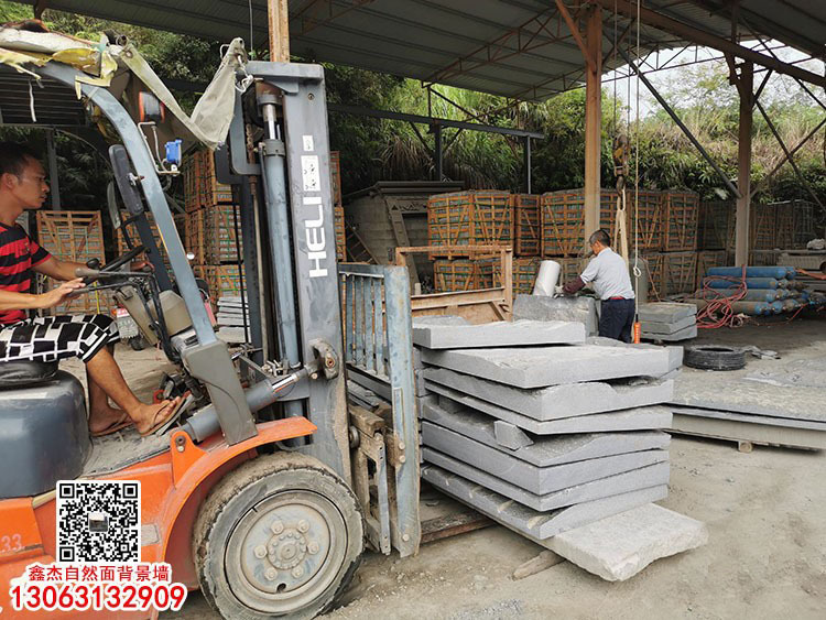 長(zhǎng)泰654外墻干掛花崗巖石板材新礦黑石自然面背景墻